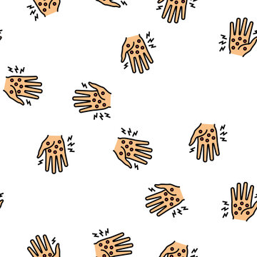 dyshidrotic eczema vector seamless pattern dyshidrotic eczema sign illustration
