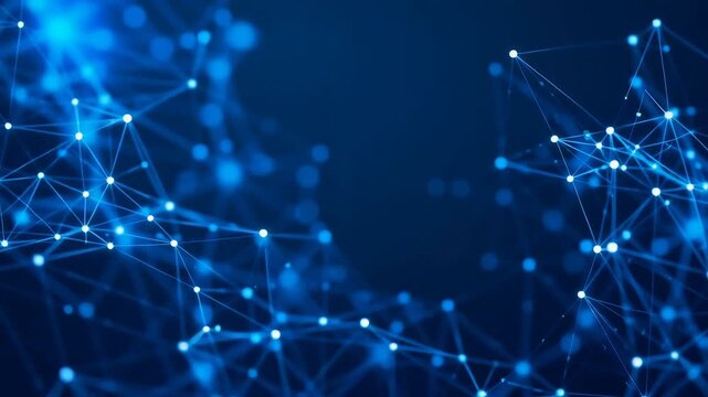 Network Line with Point for Abstract Technology Presentation Background
