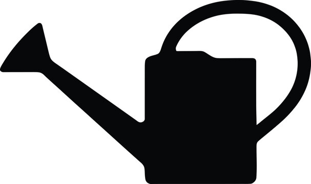 Vector silhouette of a watering can for gardening and irrigation needs