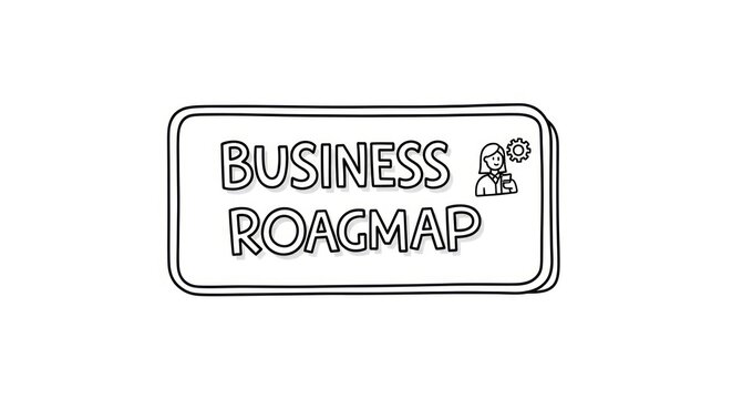 Business roadmap plan strategy concept.