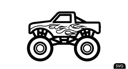 Monster truck with flame design. © nanik