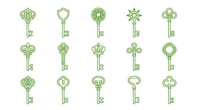 Collection of antique skeleton keys.