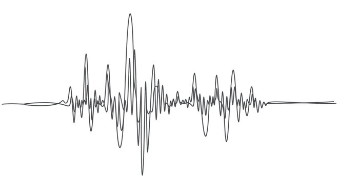 Sound wave pattern on white background.