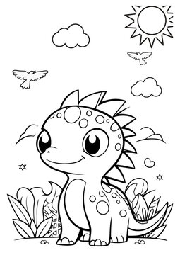 coloring page dinosaurus