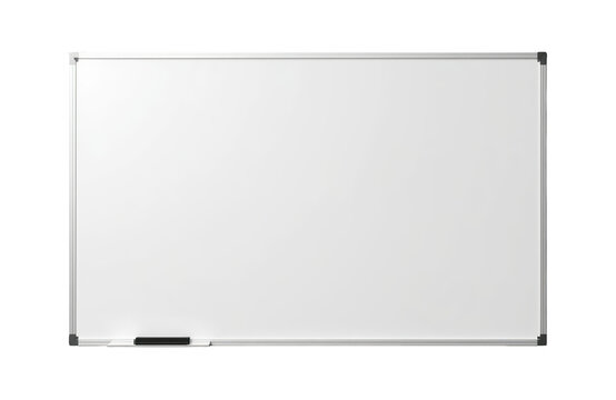 Empty blank whiteboard for presentation, teaching, message, or office communication on transparent background