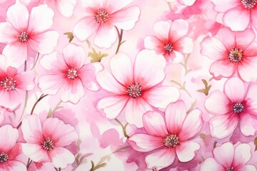 Fototapeta premium Pink flower backgrounds blossom.