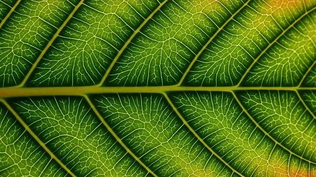 Detailed Leaf Vein Structure CloseUp A Botanical Exploration.