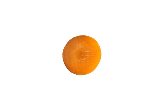 fetta di carota su sfondo trasparente