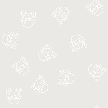 hypothyroidism endocrinology vector line seamless pattern hypothyroidism endocrinology sign illustration