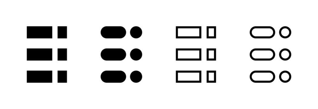 Menu icon symbol for apps and websites. web menu sign and symbol. hamburger menu symbol