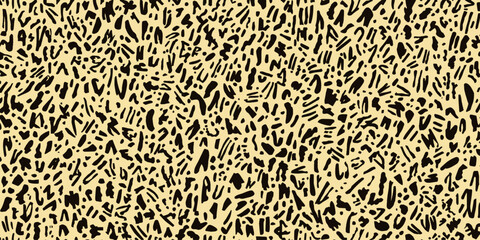 Seamless Skin Texture Pattern with Realistic Wild Animal Fur Print in Brown and Black for Fashion Fabric Wallpaper and Nature Inspired Design © Sam