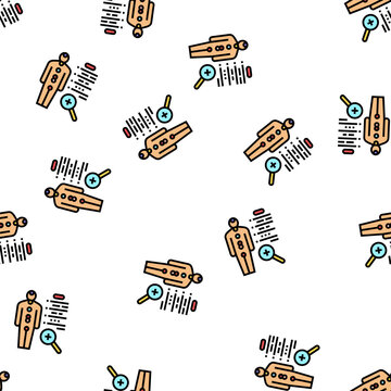 human health examination endocrinology vector seamless pattern human health examination endocrinology sign illustration