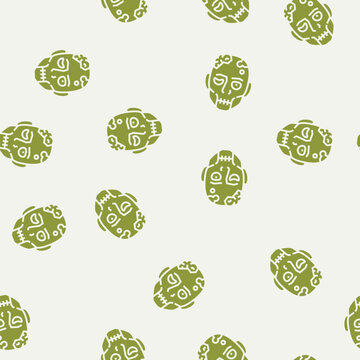 zombie dead vector glyph seamless pattern zombie dead sign illustration