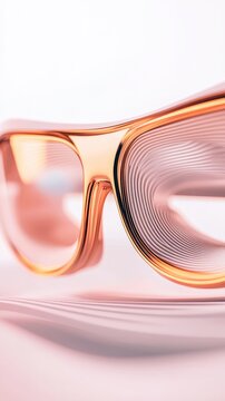 Futuristic glasses, metallic frame, subtle glow, digital portal lens, immersive experience, virtual world interface.