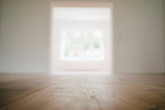 Wooden floor in a newly refurbished house