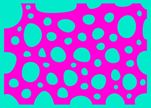 Abstract pink and turquoise porous sponge texture background
