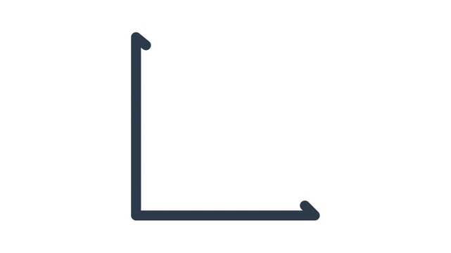 Animating line graph with rising and falling points business analytics