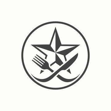 Restaurant star rating with cutlery