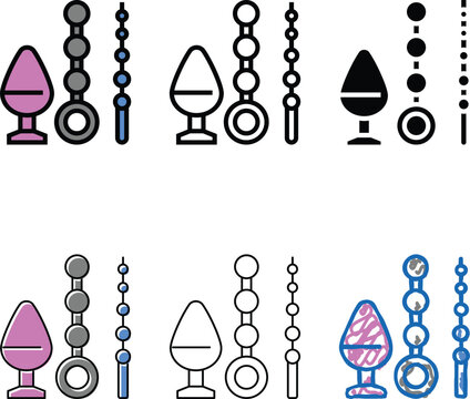 anal range sex toy color icon vector. anal sex toy sign. isolated symbol