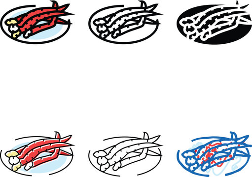 crab legs sea cuisine color icon vector. crab legs sea cuisine sign. isolated symbol styleset