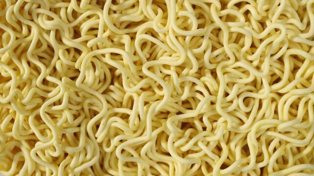 Close-up view of instant noodles.