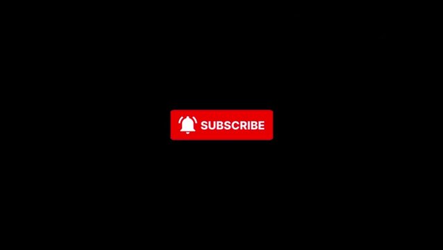 Minimal Subscribe Button and Cursor Click Animation on Black Background