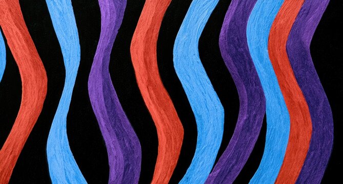 Vibrant Wavy Stripes Abstract Background Pattern.