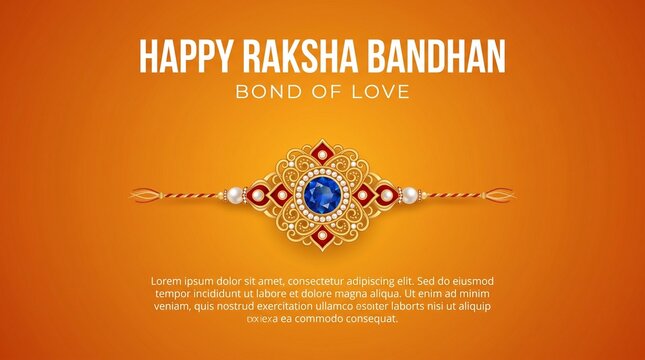 Happy Raksha Bandhan celebration background with creative vector illustration