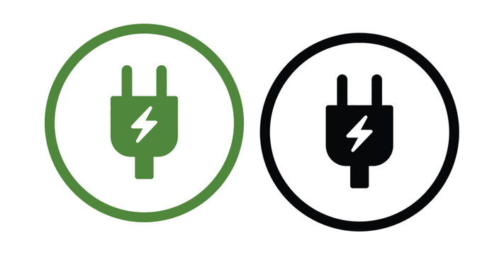 Plug icon power progress loader represented as a circular gauge