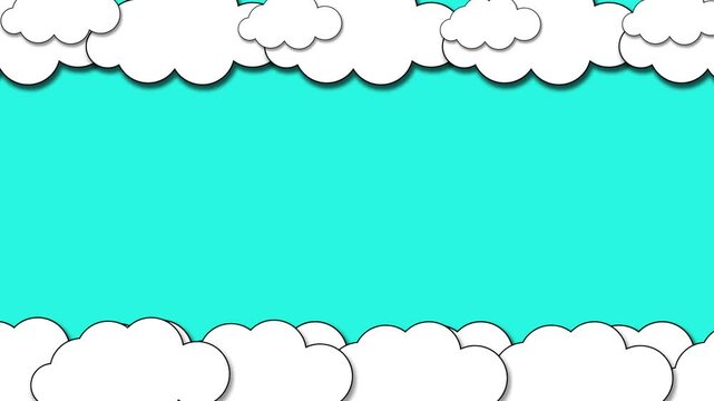 blue sky background vektor cloud and rocket 4k