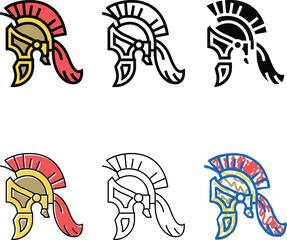 Fototapeta premium legionary helmet ancient rome color icon vector. clean legionary helmet ancient rome sign. isolated symbol