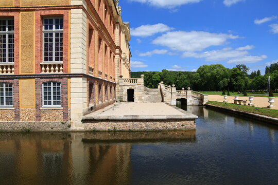 Dampierre-en-Yvelines, France - May 21, 2026. The historic Ch&acirc;teau de Dampierre, former residence of the Dukes of Luynes, in the heart of the Chevreuse Valley, France