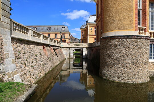 Dampierre-en-Yvelines, France - May 21, 2026. The historic Ch&acirc;teau de Dampierre, former residence of the Dukes of Luynes, in the heart of the Chevreuse Valley, France
