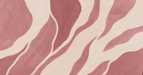 Abstract striped background in a minimalist African motif. Delicate hand drawn backdrop of smooth stripes, flowing lines, pastel faded paint texture. Modern painting surface. © Yuliya