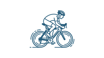 Fototapeta premium Male Athlete Cycling on High Performance Road Bicycle