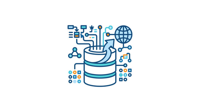 Database server with data processing and global networking system