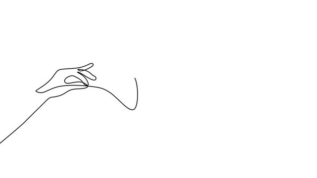 Businessman Untangling Knotted Rope Modern Line Art Video For Problem Solving Concept