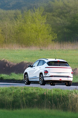 Fototapeta premium Fast transport through green open spaces