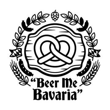 Beer Me Bavaria Pretzel Wreath