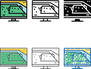 sports video game color icon vector. sports video game sign. isolated symbol simplified © vectorwin