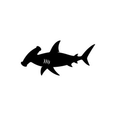 Obraz premium Hammerhead Shark Ocean Predator Icon