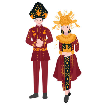 Lampung Traditional Wedding Costume Couple