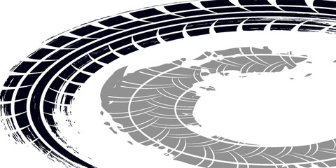 Tire tread marks, wheel textures, tire marks - car racing, motocross, drift, rally, off-road and others. © fathor
