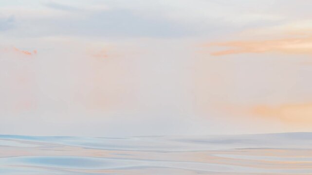 High Quality Realistic Ocean Waves at Sunrise - Pastel Sky 3D Render