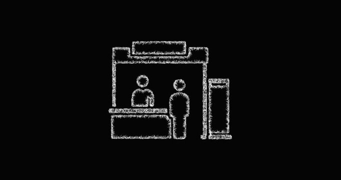 Sketch expo booth icon animation - smooth progressive reveal