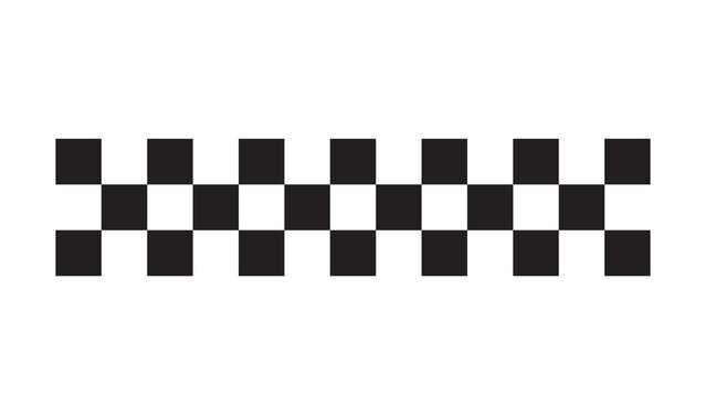 Bold black and white checkerboard horizontal border pattern design with checkerboard monochrome ornament decorative abstract checkered contrast geometric background backdrop elemental