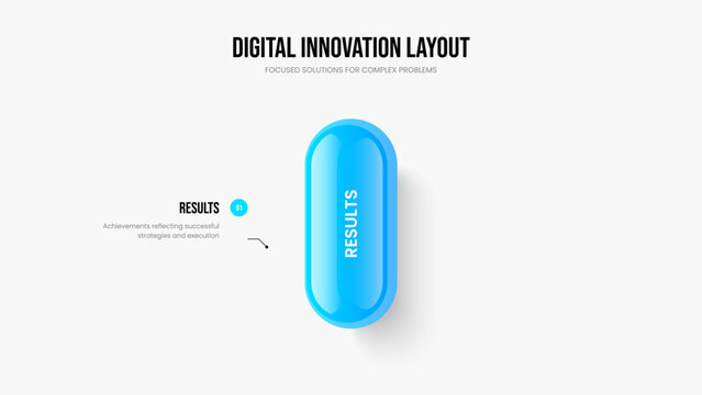 Project Report One Step Diagram Frame Layout. Service Launch 1 Option Infographic Slideshow Design. Digital Plan Slide Template Vector Illustration.