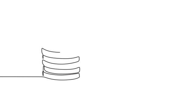 Stack Of Coins Modern Continuous Line Animation For Finance And Banking Concept