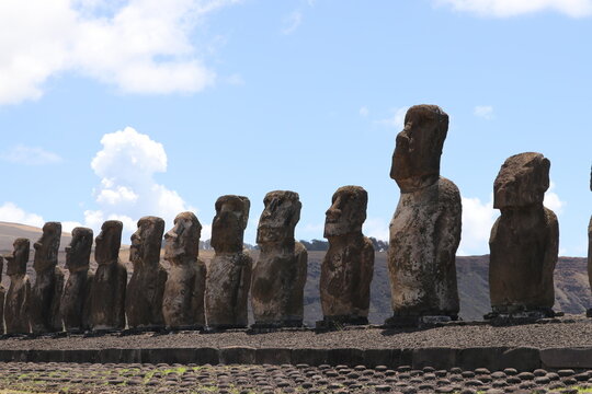 moai statues of Ahu Tongariki on Easter Island