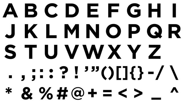 Alphabet Letters and Punctuation Symbols